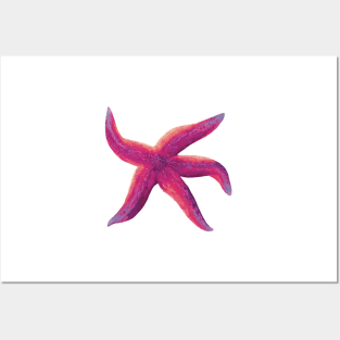 Starfish Glowing Pink Posters and Art